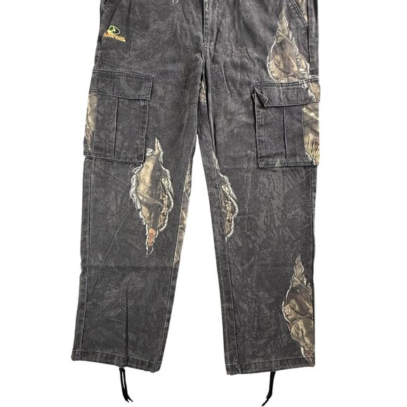 Mossy Oak Cargo Pants Mens Large 38x32 Camo Eclipse Hunting Outdoor Drawstring - Picture 12 of 16